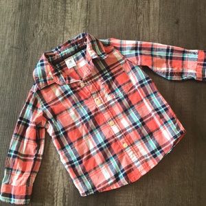 Carter’s | EUC boys plaid button down shirt